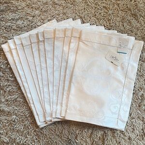 Elegant Silk & Cotton Cream Cloth Napkins or Placemat Set of 12